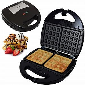 Вафельница Syntrox Germany Chef Maker SM-1300W, съемные пластины, черный цвет - Фото 1