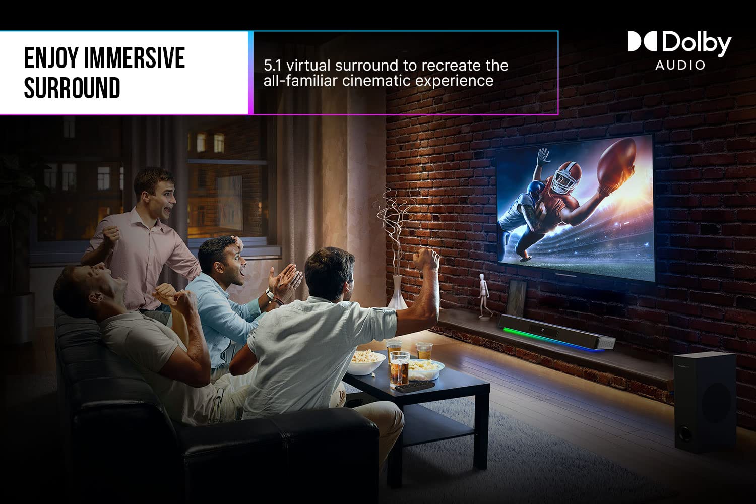 Саундбар CREATIVE Sound Blaster Katana V2X 2.1 HDMI ARC USB Audio SXFI Optical-In, фото №4