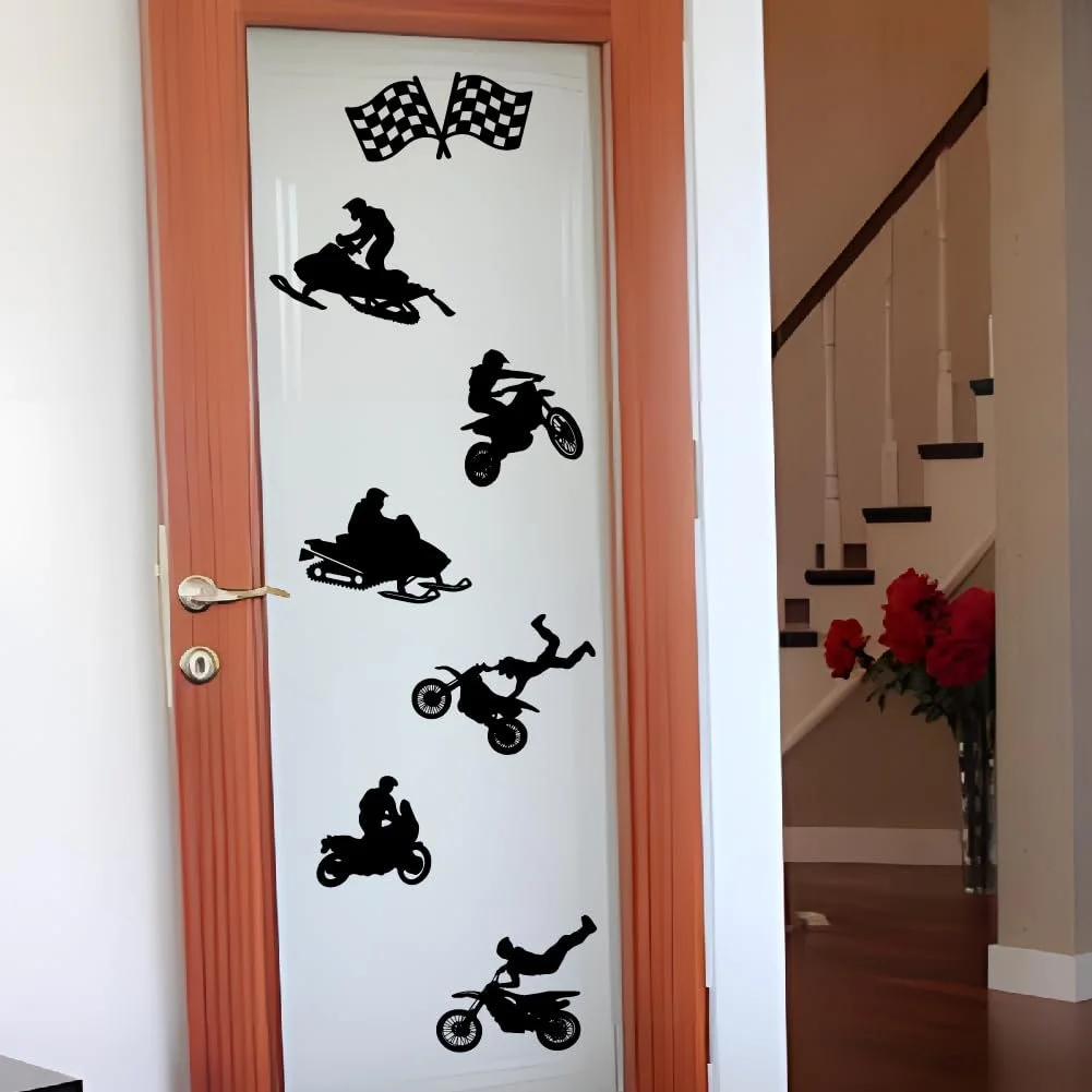 Наклейка на стіну SUPERDANT Dirtbike вінілова чорна, фото №4