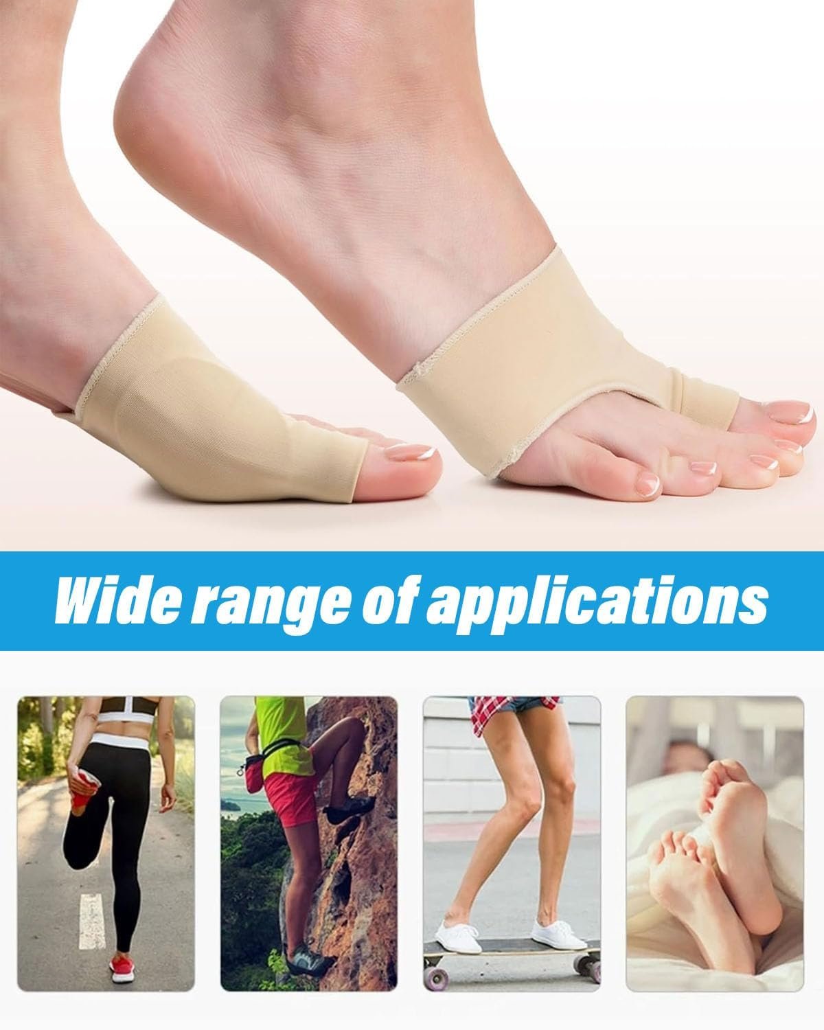 Шкарпетки Bunion з гелевою подушечкою розміру 35-40S, тілесного кольору, фото №6