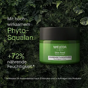 Денний крем WELEDA Organic Skin Food Moisture & Glow зі скваланом та олією ши 40 мл synthetic.ua - Фото 1