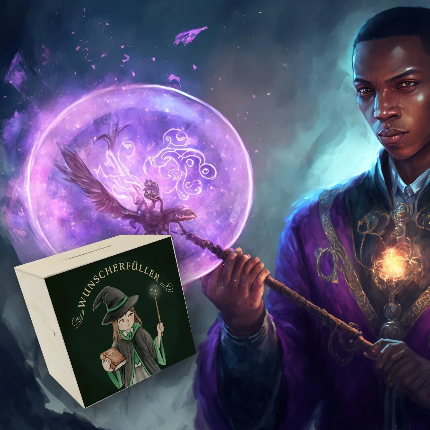 Скарбничка Wish Fulfiller Magic School Magic Student Green, фото №6