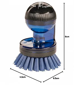 Щітка для миття посуду Haug Brush нейлонова з дозатором 65x45x90 мм synthetic.ua - Фото 1
