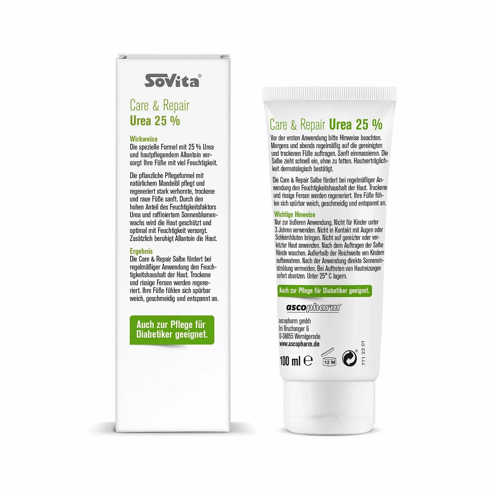 Крем для ног sovita Care & Repair Urea 25% 100 мл, фото №4