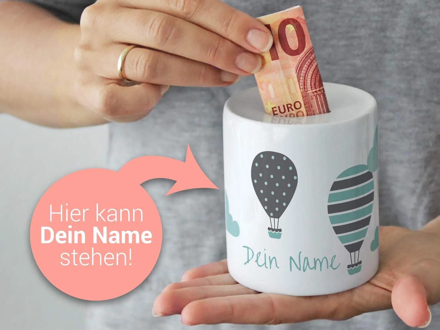 Скарбничка GRAZDesign Керамічна Повітряні кулі, фото №3