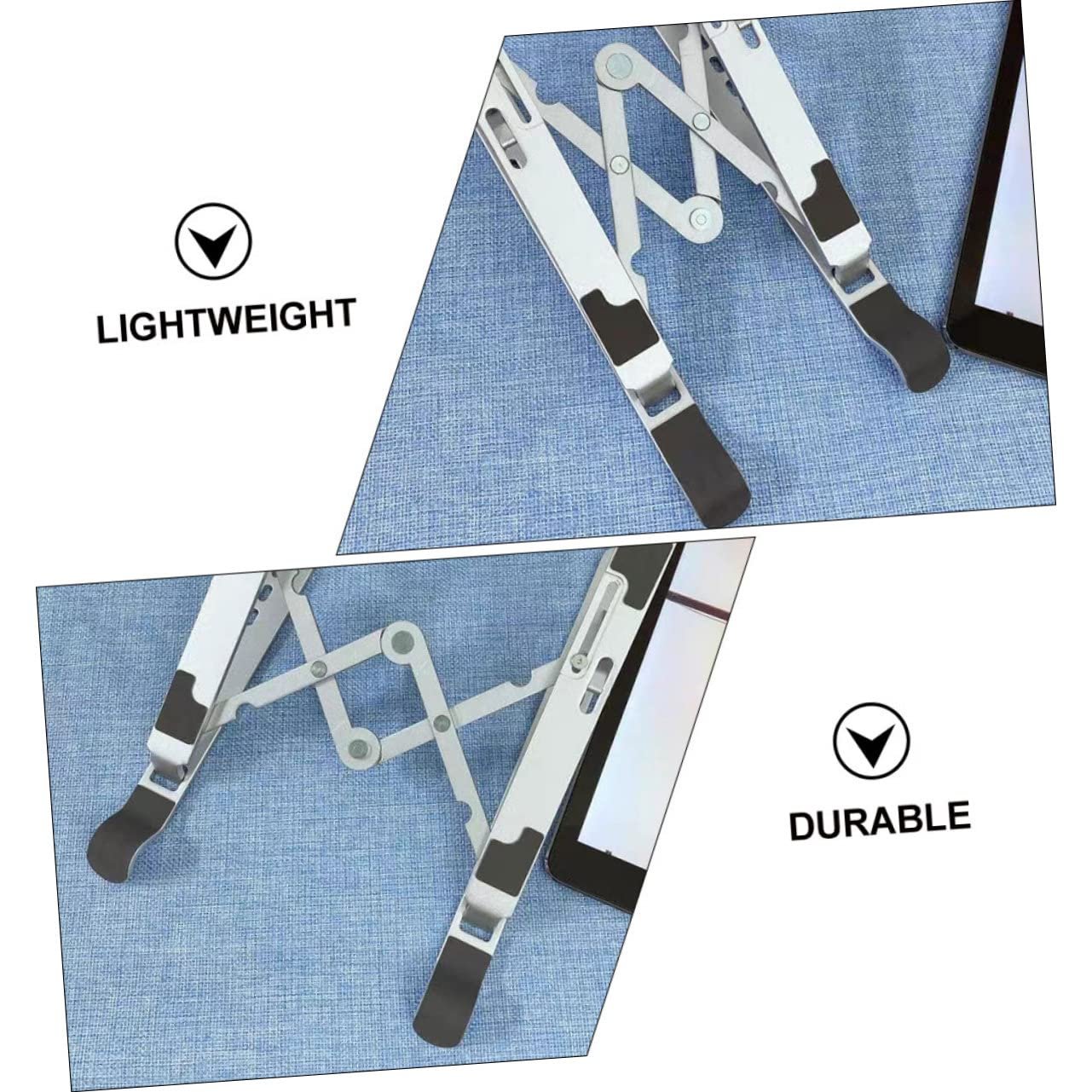 Регульована складна підставка для ноутбука NOLITOY з алюмінієвого сплаву, ергономічна металева, фото №7