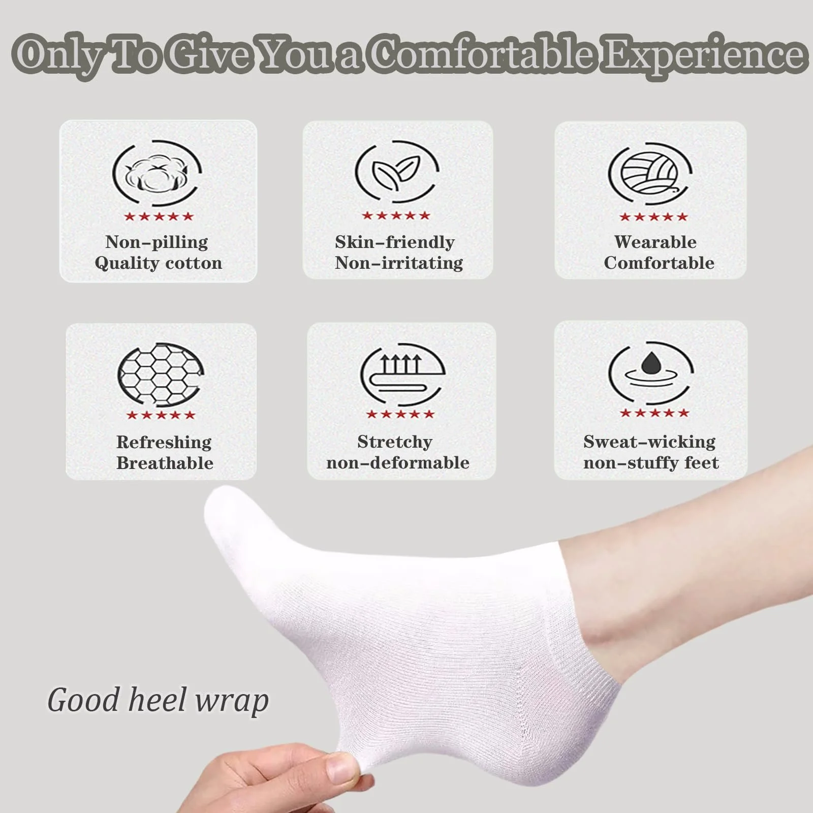 Носки KEYRI Спортивные 6 пар, носки для кроссовок, женские, низкие, унисекс, повседневные, дышащие, размер 36-40, один размер, фото №6 Носки KEYRI Спортивные 6 пар, носки для кроссовок, женские, низкие, унисекс, повседневные, дышащие, размер 36-40, один размер, фото №6