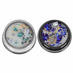 Наклейки для ногтей (2 коробки) Стразы для ногтей, гипсовые наклейки для ногтей, штамп для ногтей, аксессуары для DIY украшения ногтей, блестки для ногтей - Фото 1