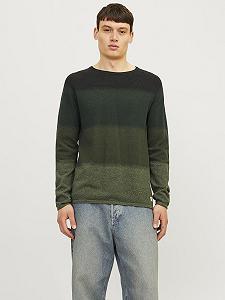 В'язаний пуловер JACK & JONES JJEHILL, чоловічий, з круглим вирізом, базова модель, з довгими рукавами, бавовняна сорочка synthetic.ua - Фото 1