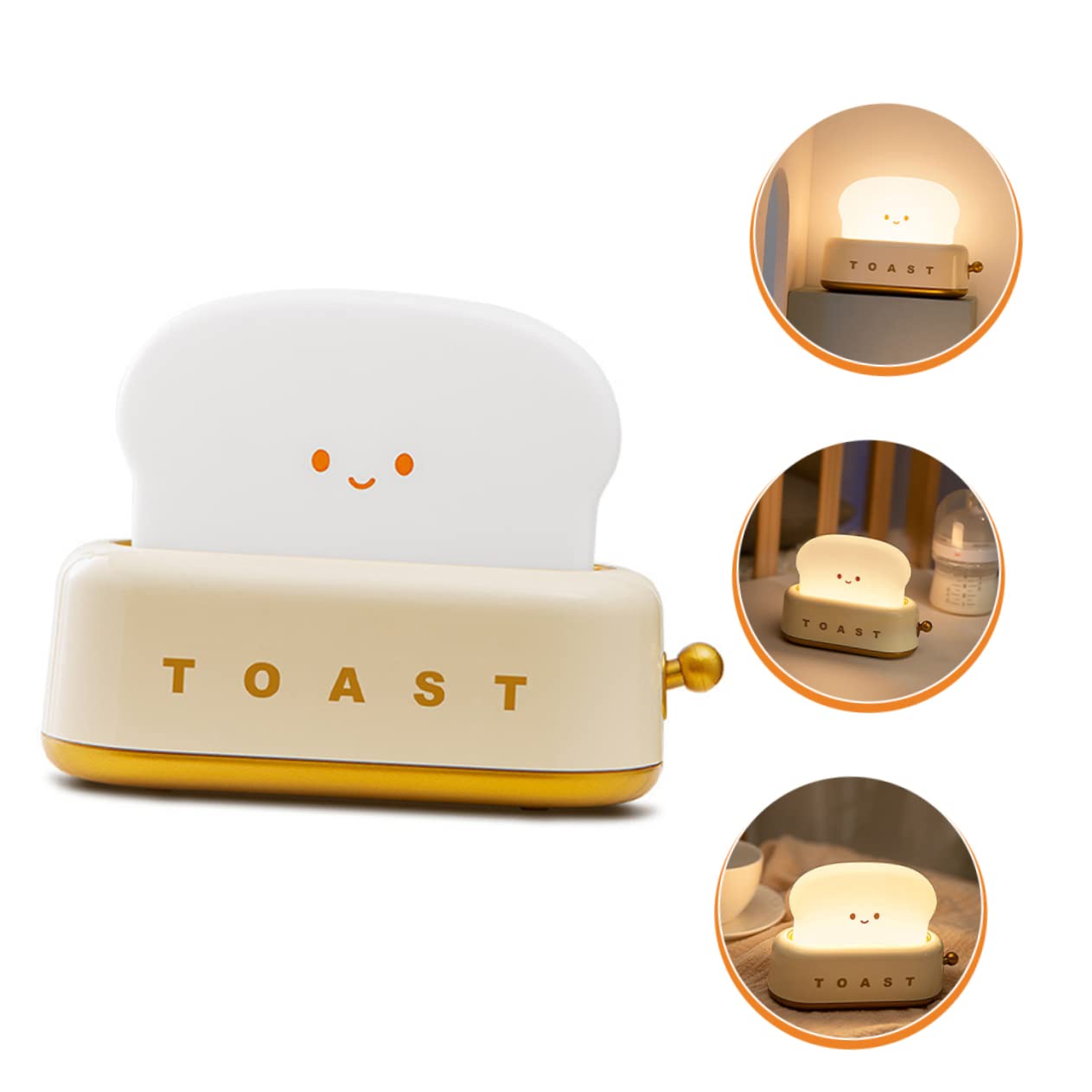 Нічник Hoement Toaster LED для спальні, подарунок на день народження, для дівчаток, на батарейках, фото №3