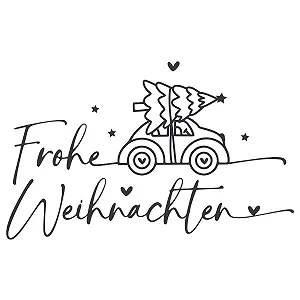 Наклейка на стіну GRAZDesign Frohe Weihnachten 81 x 50 см Темно-сіра synthetic.ua - Фото 1