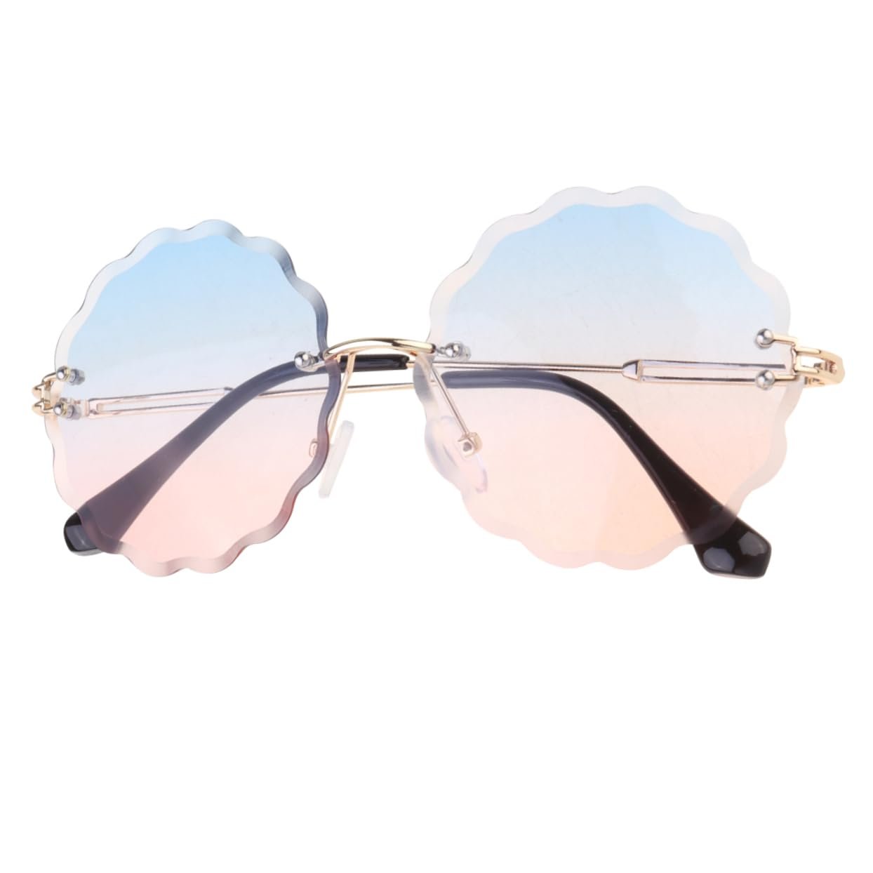 Очки Без оправы PACKOVE 2 шт Мода Металл Цветочные Декоративные Золотая оправа, фото №9