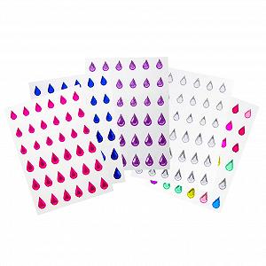 Наклейки самоклейні з камінням 5 аркушів для дівчат та хлопців для прикраси очей та обличчя для макіяжу, костюмованих вечірок та фестивалів, універсальні - Фото 1