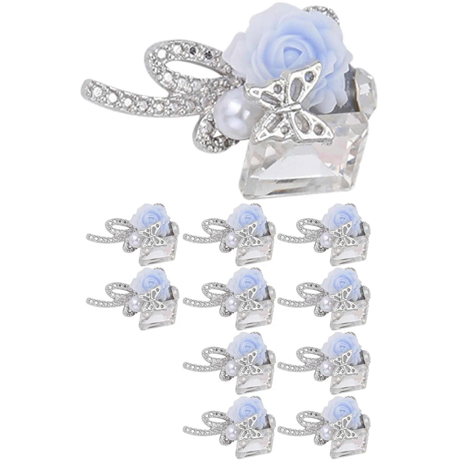 3D-Роза Бабочка Квадратные Стразы Украшение для ногтей Аксессуары, фото №6