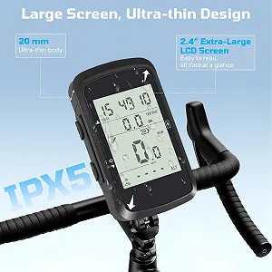 Велокомпьютер GPS 2.4 дюйма беспроводной водонепроницаемый 28 часов GPS synthetic.ua - Фото 1