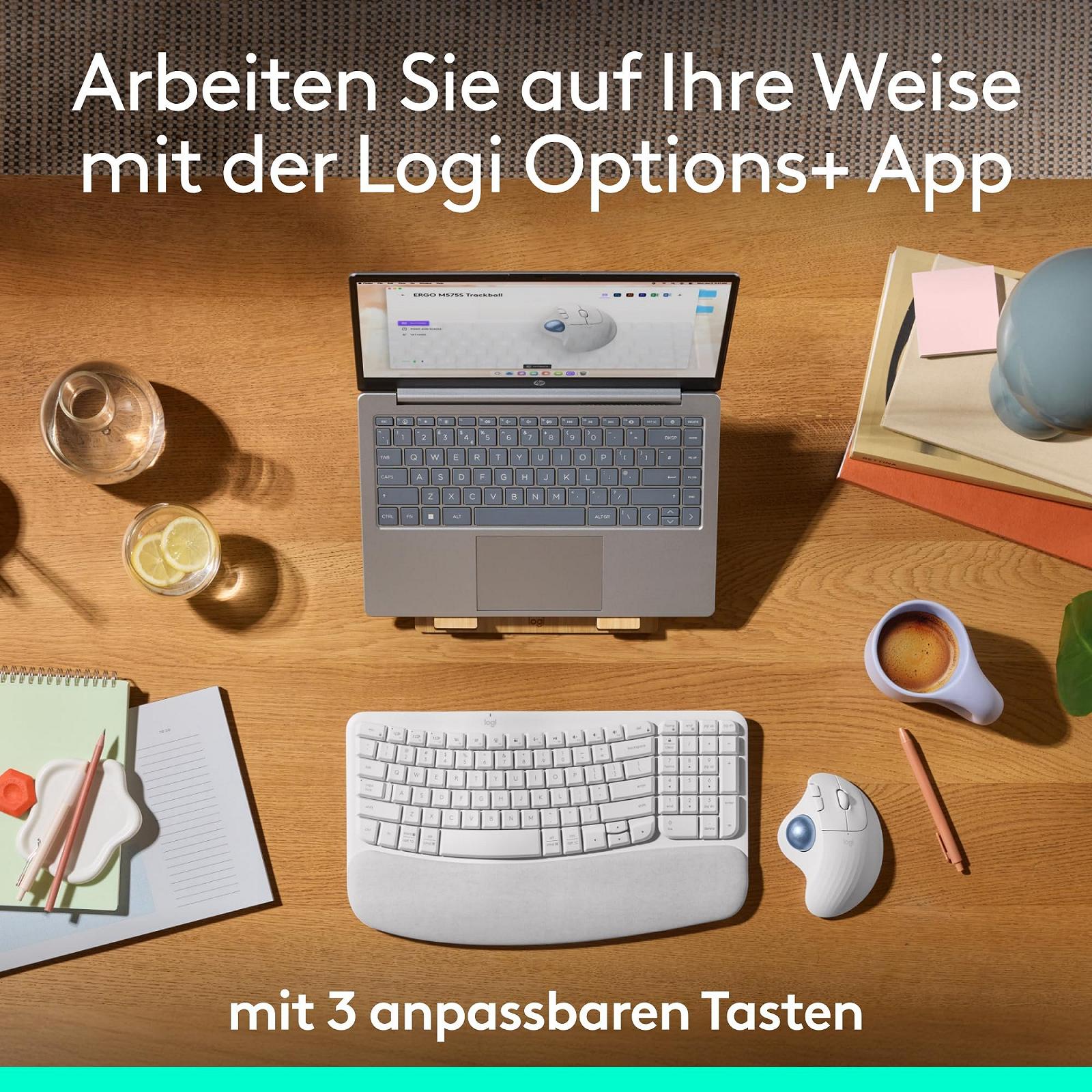 Мышь Трекбол Беспроводная Logitech ERGO M575S Белый, фото №5