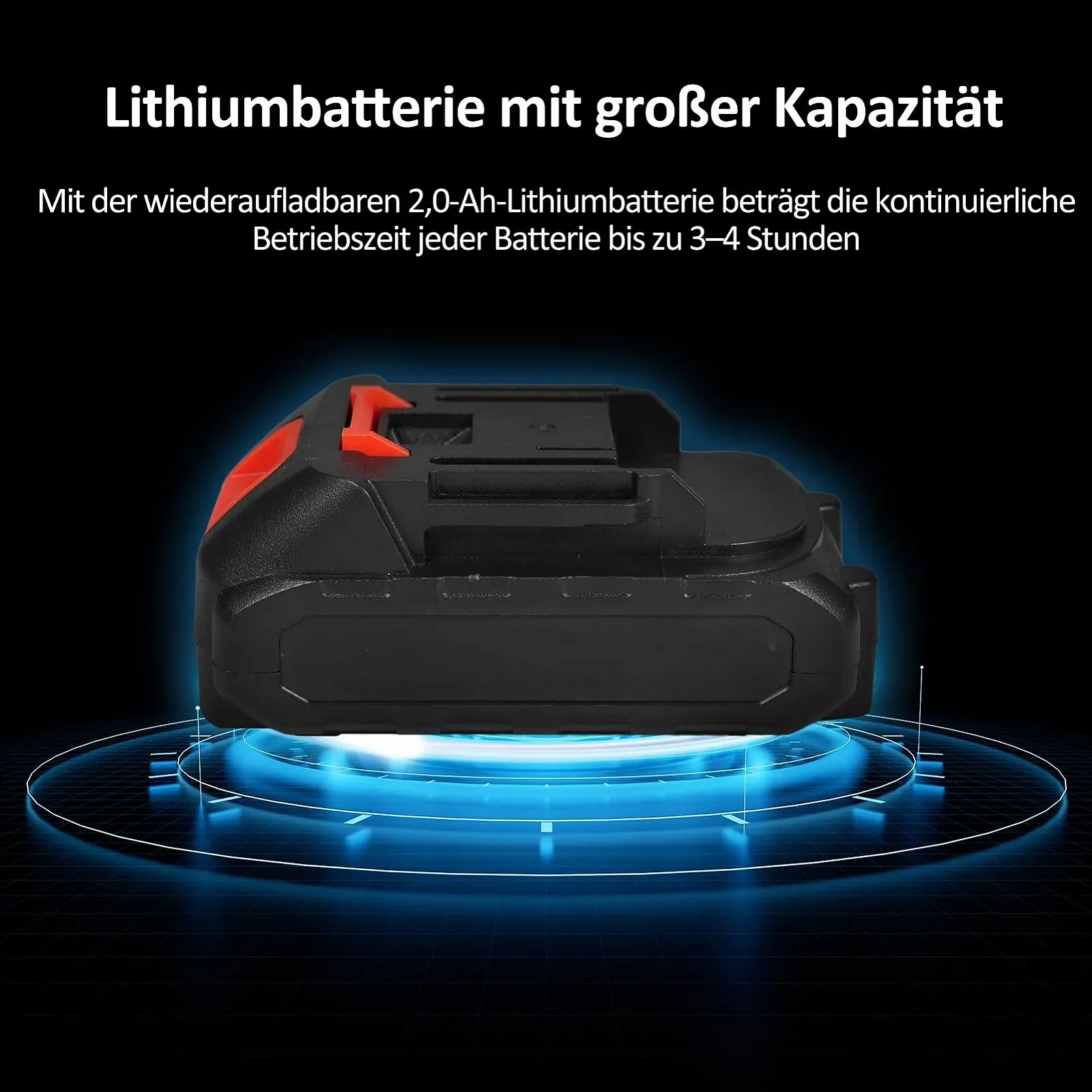 Секатор Hancaner електричний, 21 В, з сумкою для перенесення, акумулятор 2000 мАг, діаметр різання 30 мм, фото №5