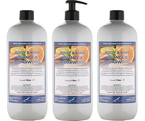 Гель для душу та шампунь Body & Hair Sweet Orange & Cedarwood 2 в 1 1 л - Набір із 3 шт. - з помпою - Фото 1