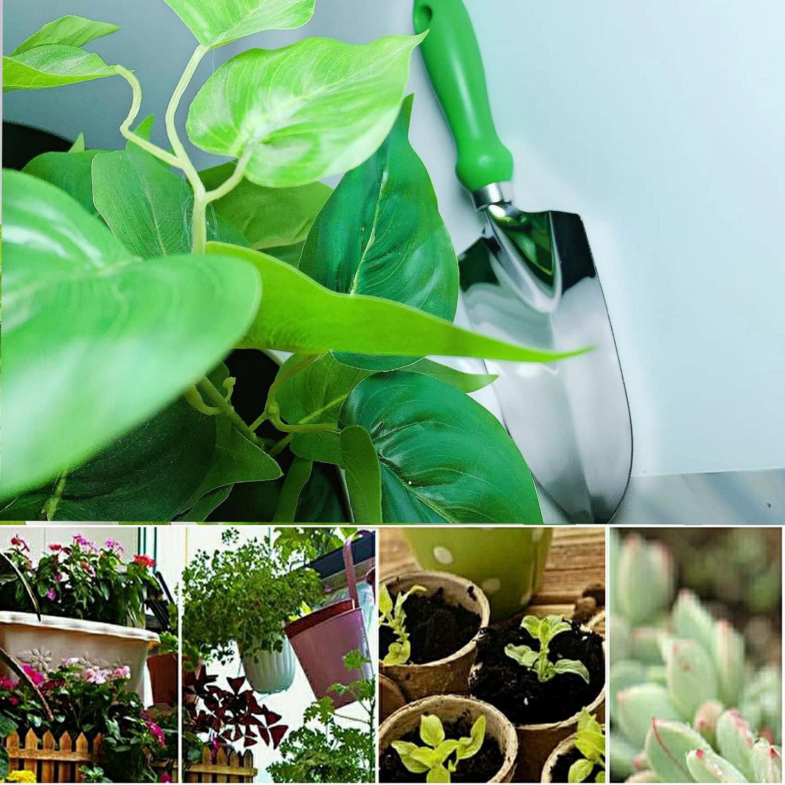 Лопата совковая садовая ручная Сверхпрочная нержавеющая сталь Эргономичная ручка для садоводства, прополки, пересадки и копания Зеленый, фото №5