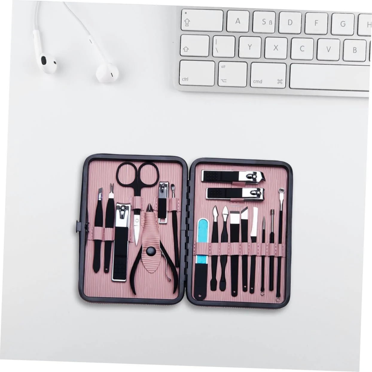 Профессиональный набор для ухода за ногтями с ножницами, кусачками для ногтей на руках и ногах, эргономичный и портативный, фото №6