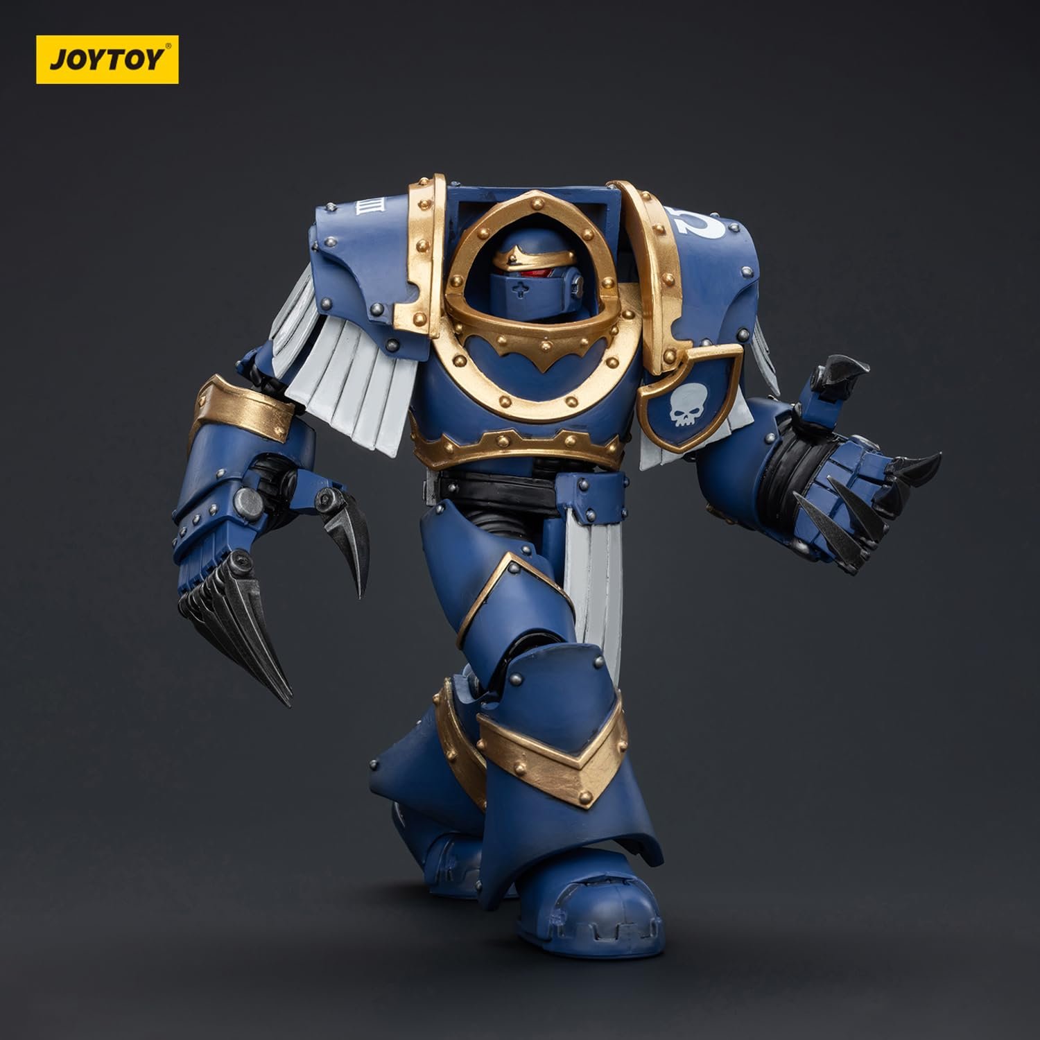 Фігурка JOYTOY Warhammer 40k Ultramarines, серія Ultramarines, модель Cataphractii Terminator Squad Terminator з блискавковими кігтями, масштаб 1/18, фото №7