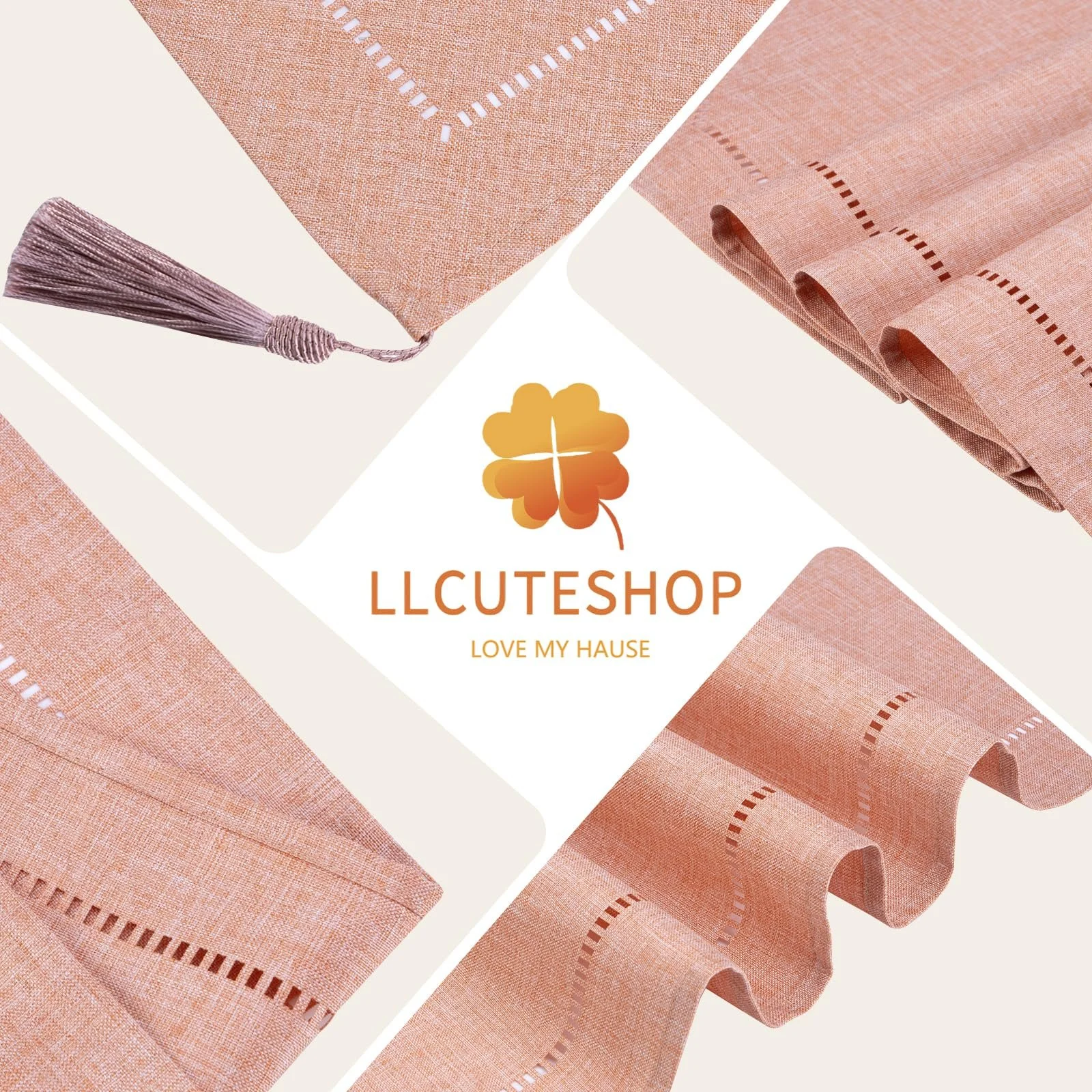 Ранер для столу Modern Innovative Design Linen Wheat Ear 32 x 270 см Orange, фото №4 Ранер для столу Modern Innovative Design Linen Wheat Ear 32 x 270 см Orange, фото №4