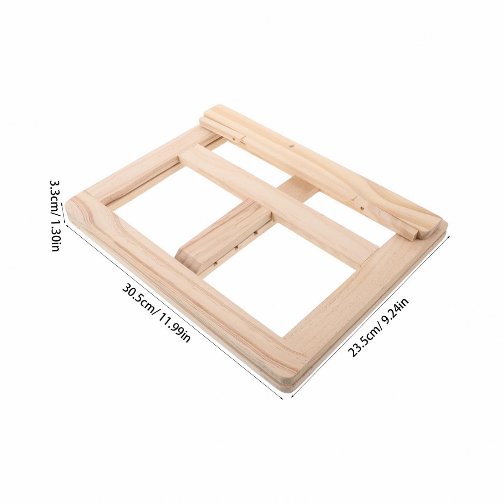 Підставка для ноутбука складана дерев'яна Homoyoyo з тримачем для книг, ергономічна регульована, фото №2