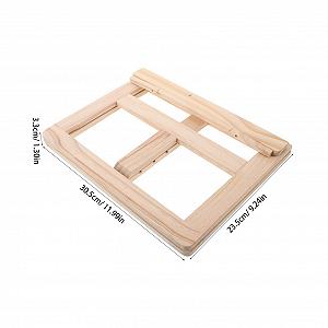 Підставка для ноутбука складана дерев'яна Homoyoyo з тримачем для книг, ергономічна регульована synthetic.ua - Фото 1