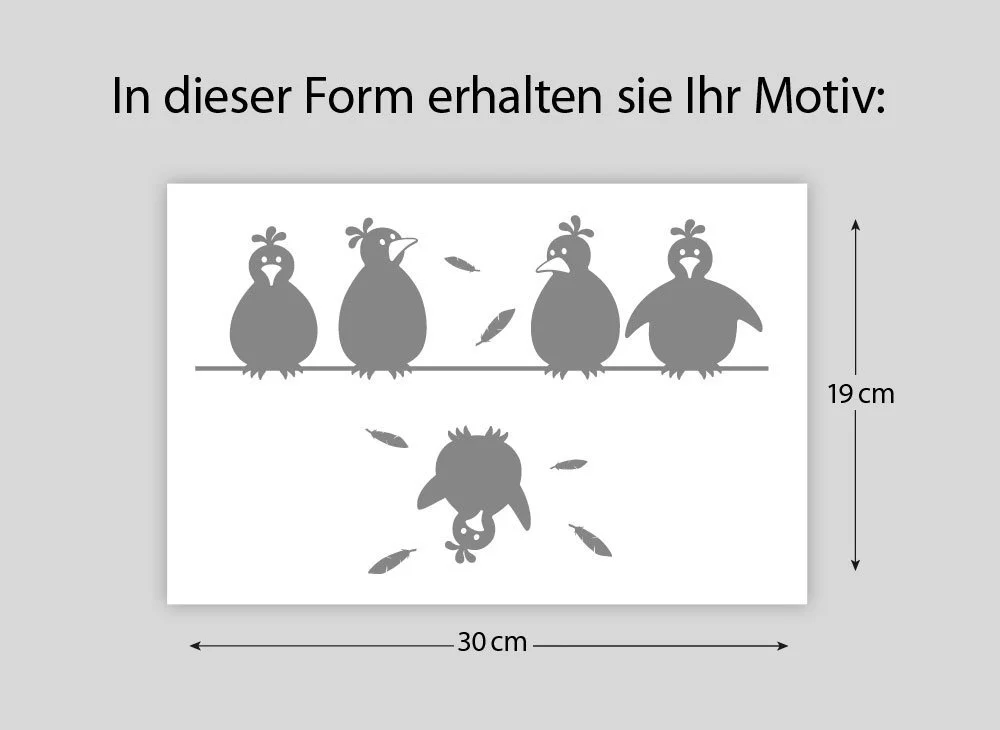 Настінна наклейка Wandora Funny Birds G127 30 x 19 см чорна, фото №2 Настінна наклейка Wandora Funny Birds G127 30 x 19 см чорна, фото №2