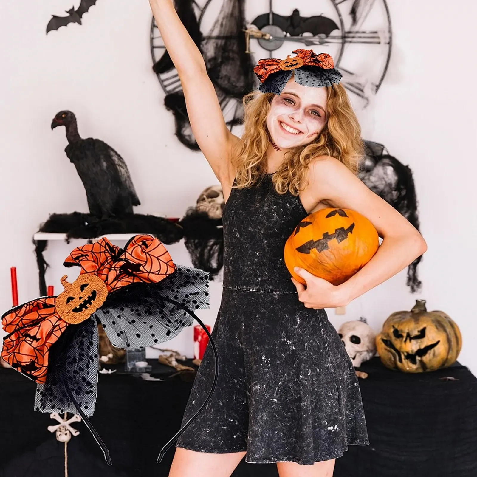 Хэллоуин Обруч для волос Тыква, фото №4 Хэллоуин Обруч для волос Тыква, фото №4