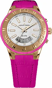 Часы Jacques Lemans Miami Мужские Ремешок Розовая Кожа 1-1772G - Фото 1