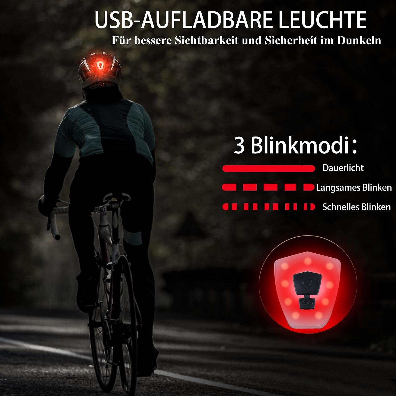 Шолом велосипедний KINGLEAD з USB-ліхтарем, магнітними окулярами та знімним козирком, фото №4