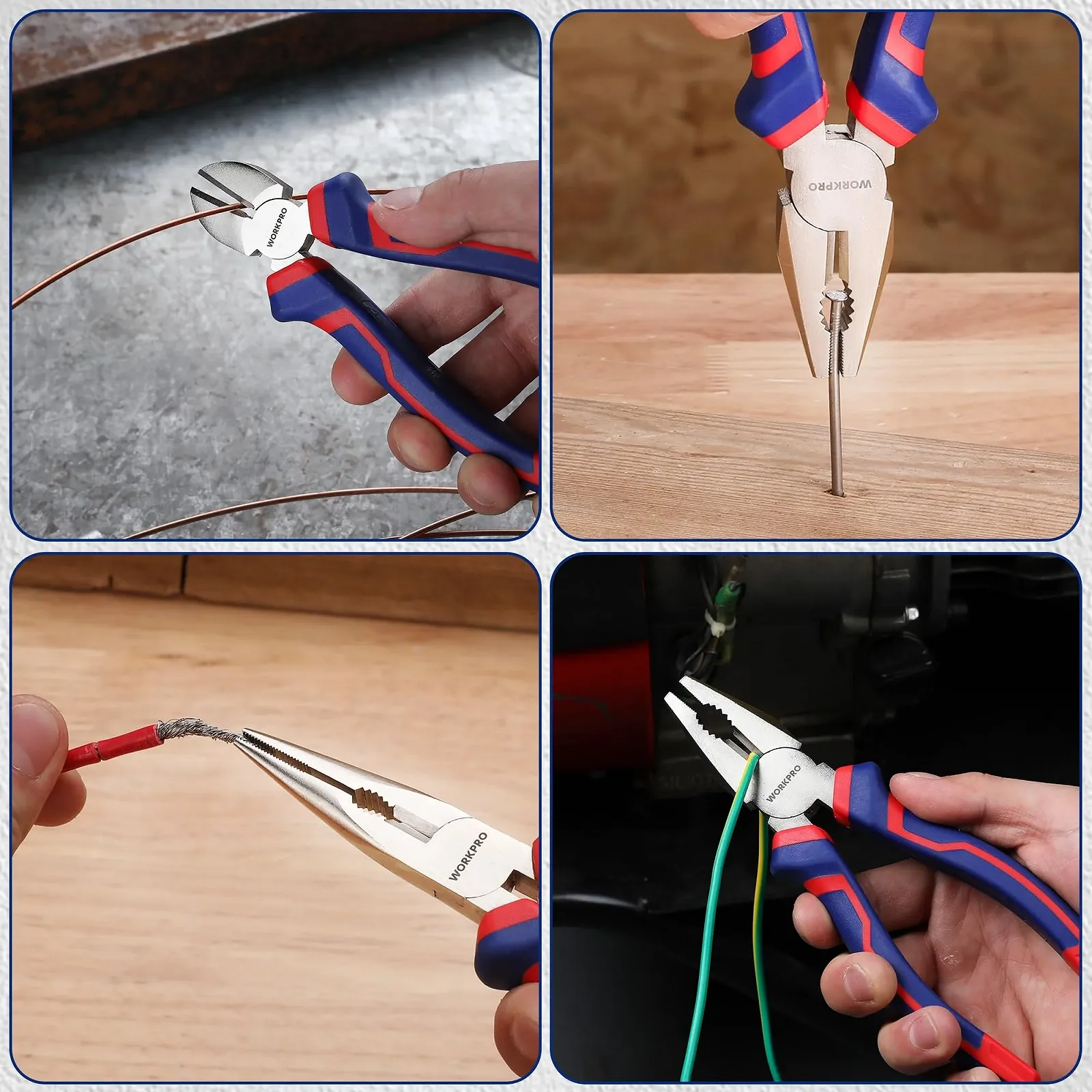 Набор плоскогубцев WORKPRO: комбинированные плоскогубцы 180 мм, плоскогубцы с длинным носом 160 мм, боковые кусачки 160 мм, фото №7 Набор плоскогубцев WORKPRO: комбинированные плоскогубцы 180 мм, плоскогубцы с длинным носом 160 мм, боковые кусачки 160 мм, фото №7