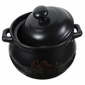 Кастрюля керамическая Zerodeko из керамогранита черная - Фото 1