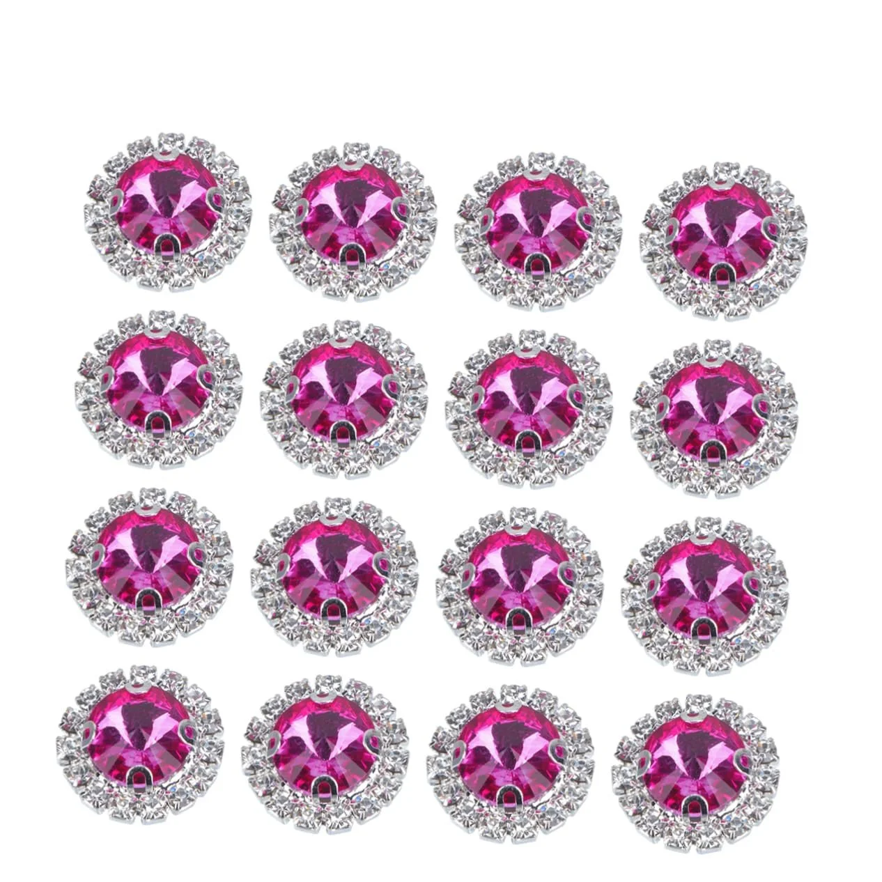 Круглі стрази COHEALI для рукоділля, весільних та святкових дизайнів, прикраси столу та виготовлення ювелірних виробів, рожевий, 40 штук, фото №2