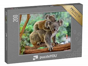Купить Пазл puzzleYOU Animals, Koalas 200 элементов Мама коала с детенышем на спине на эвкалиптовом дереве - Фото 1 Пазл puzzleYOU Animals, Koalas 200 элементов Мама коала с детенышем на спине на эвкалиптовом дереве - Фото 1