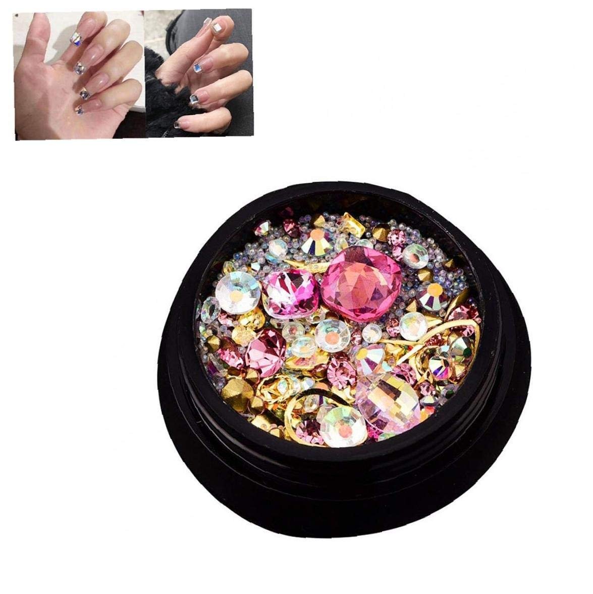 Набір страз для нігтів Форма Crystal Beads Блискітки Діамантові наклейки, фото №4