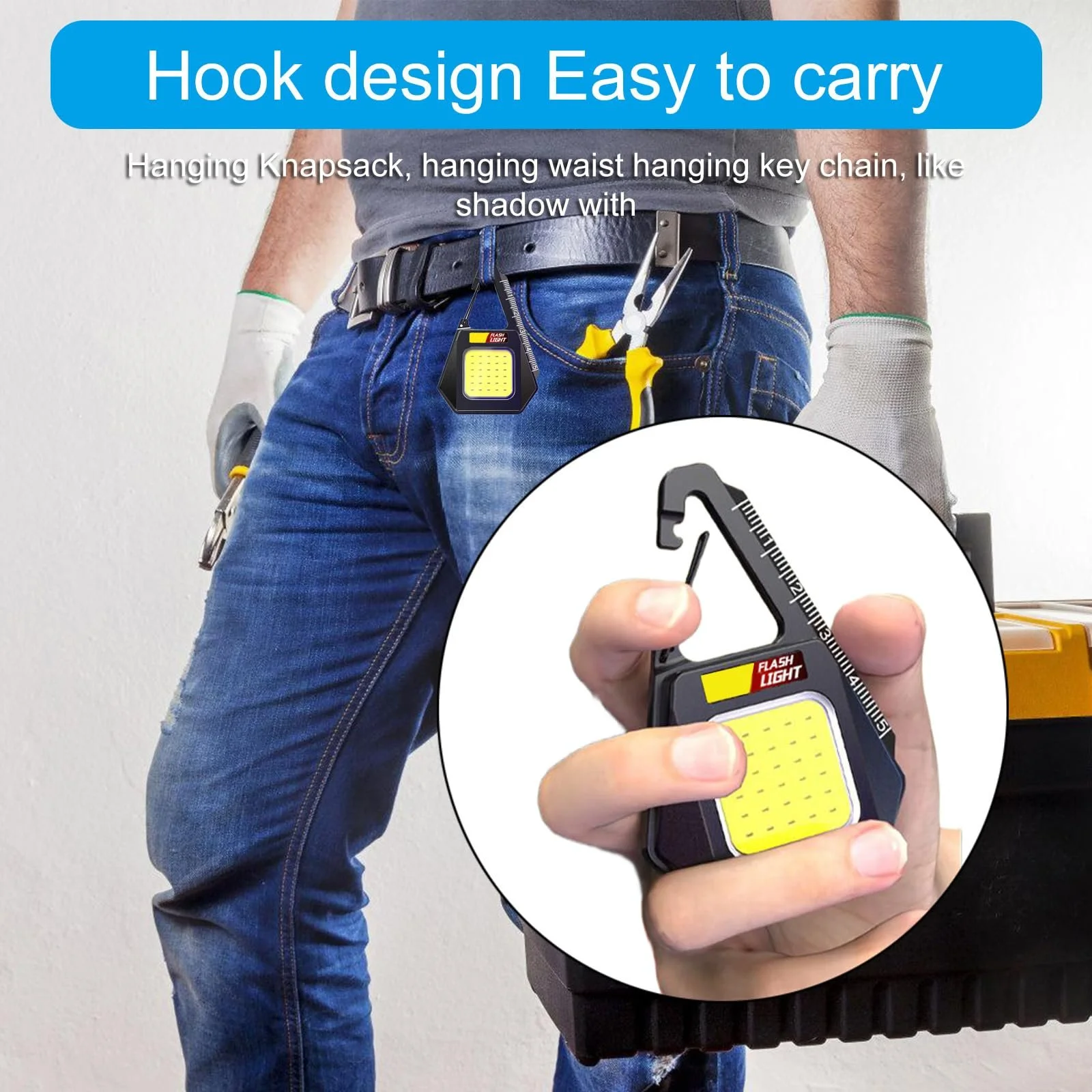 Ручной Фонарь многофункциональный карманный аварийный, фото №4