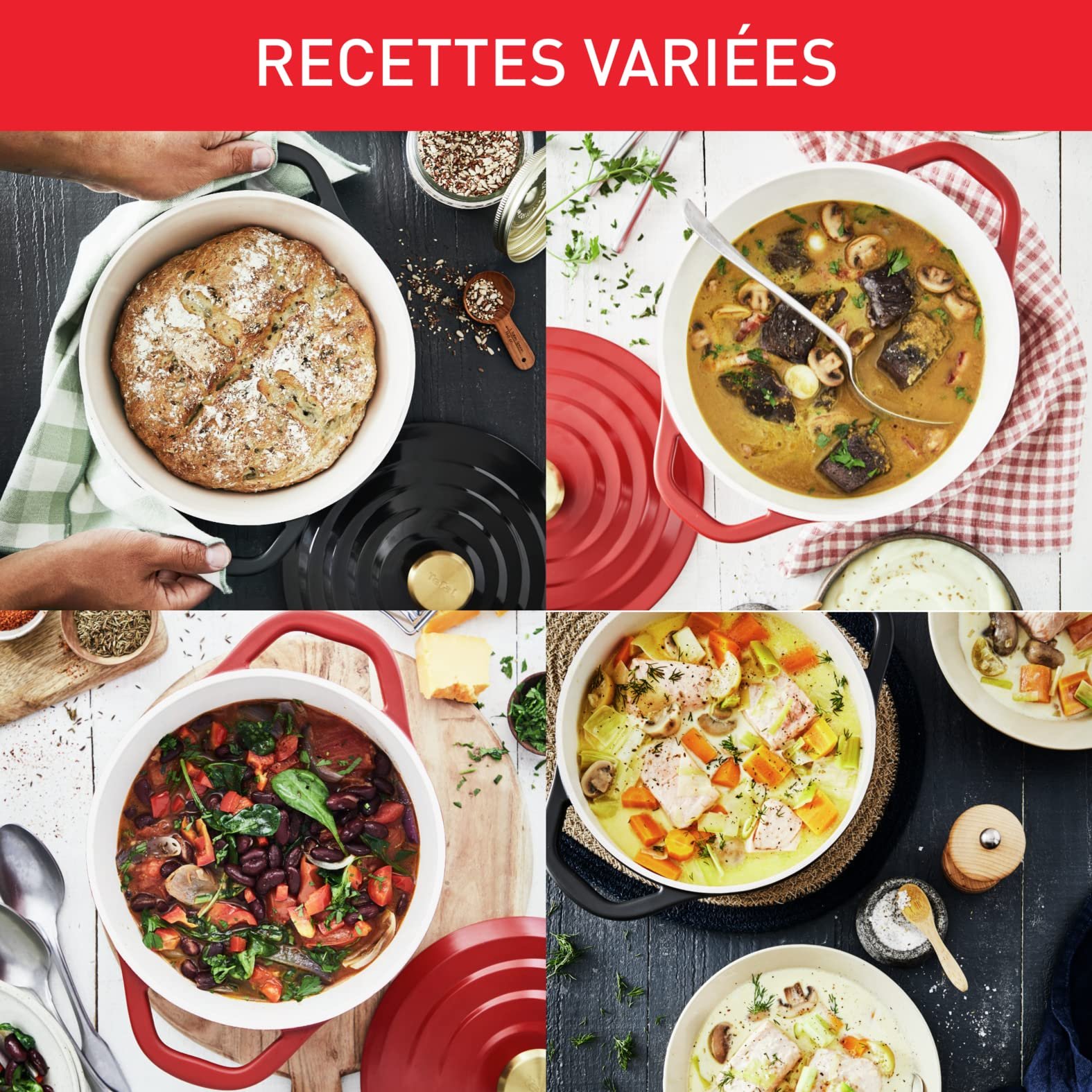 Гусятниця для випікання Tefal Air E2554604 кругла антипригарна індукційна лита алюмінієва з кришкою Сіра, фото №8