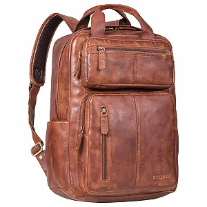 Купить Рюкзак для ноутбука STILORD Amos Business Натуральная кожа 17.3 дюйма Brandy - Cognac - Фото 1 Рюкзак для ноутбука STILORD Amos Business Натуральная кожа 17.3 дюйма Brandy - Cognac - Фото 1
