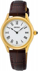 Жіночий Аналоговий годинник Seiko SWR072P1 Кварцовий Золотий Ремінець - Фото 1