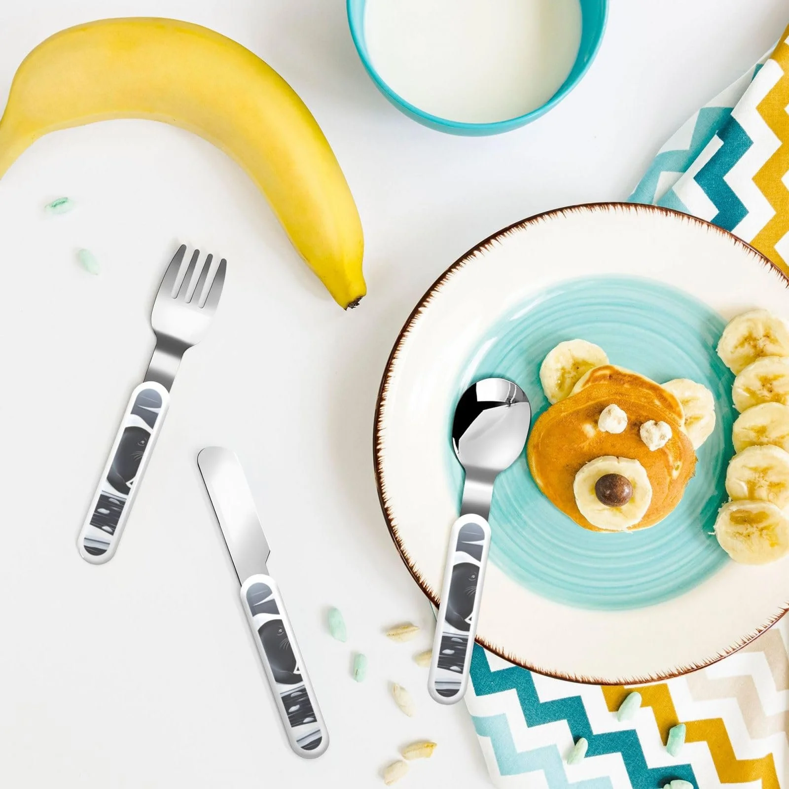 Дитячий набір столових приборів Seals on Ice, три предмети, набір посуду багаторазовий, фото №6 Дитячий набір столових приборів Seals on Ice, три предмети, набір посуду багаторазовий, фото №6