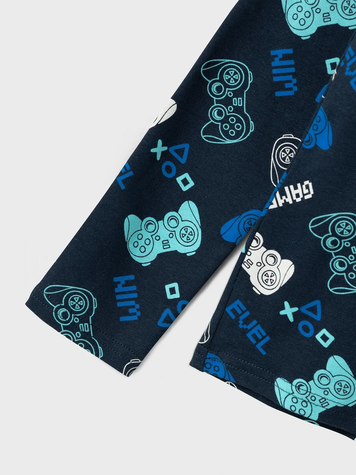 Піжама NAME IT Класична З довгими рукавами Малюнок Темно-синій 2 шт, фото №5