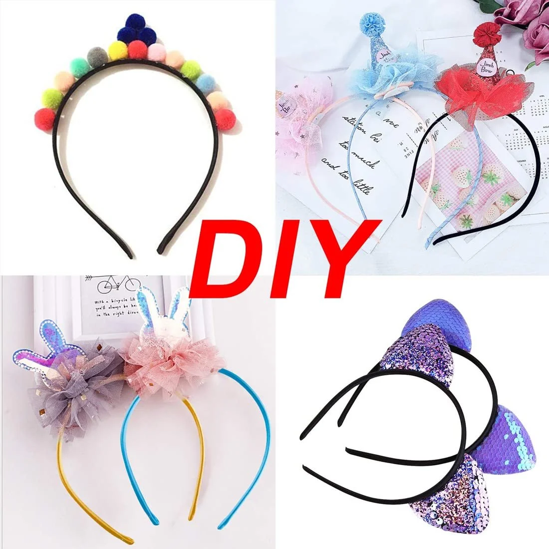 Набор атласных обручей, фото №5