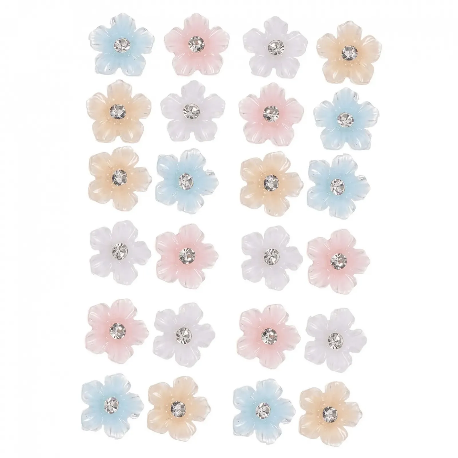 Прикраса для нігтів 3D WOONEKY Квіти, 2 пакети, фото №1