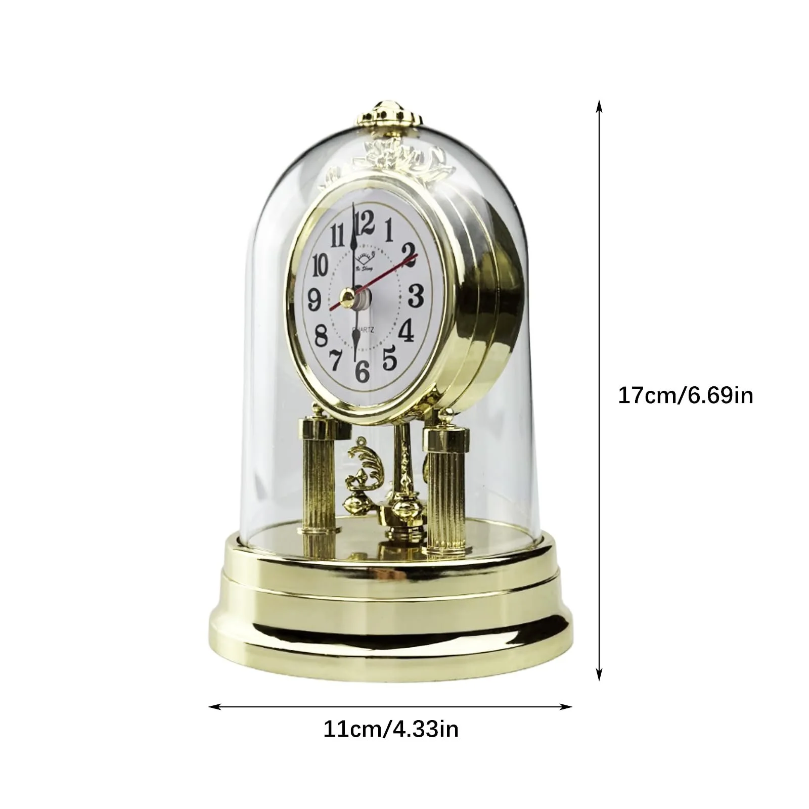 Настольные часы Flylin в европейском антикварном стиле, тихие, на батарейках, ретро, для гостиной, спальни, офиса, дома, золотой, фото №2 Настольные часы Flylin в европейском антикварном стиле, тихие, на батарейках, ретро, для гостиной, спальни, офиса, дома, золотой, фото №2
