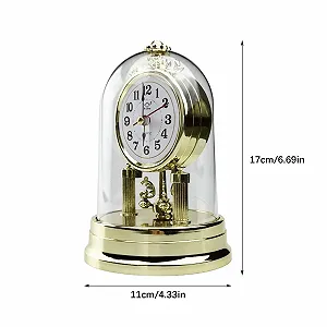 Настольные часы Flylin в европейском антикварном стиле, тихие, на батарейках, ретро, для гостиной, спальни, офиса, дома, золотой synthetic.ua - Фото 1