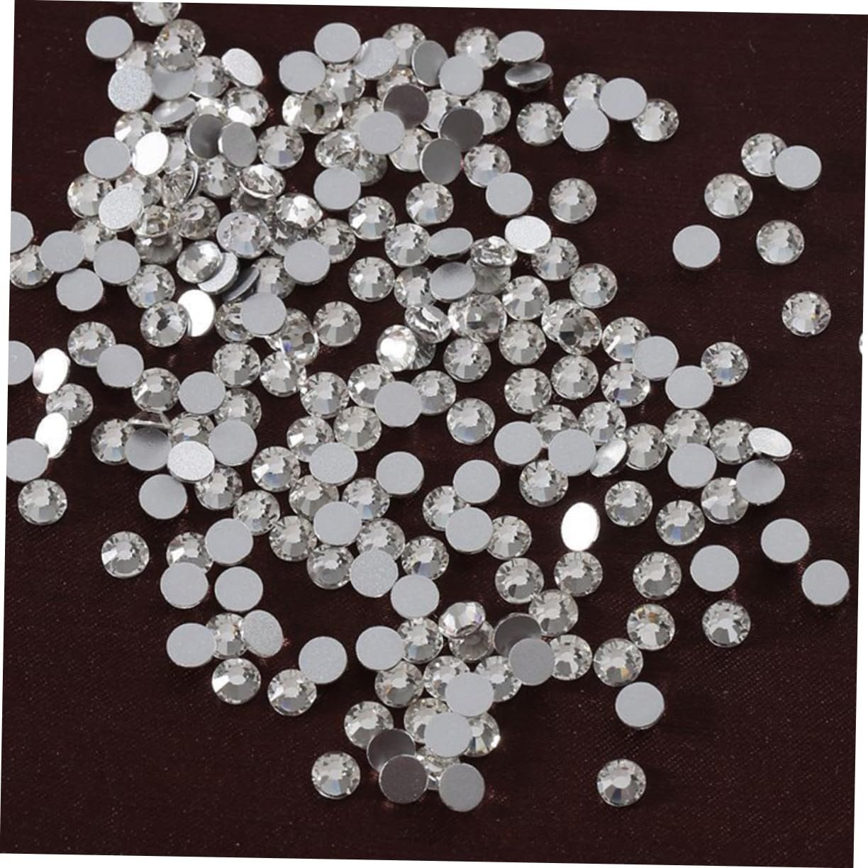 Стразы для ногтей NUOBESTY Прозрачные стразы Перламутровые стеклянные самоцветы Круглый набор из 72 штук, фото №4