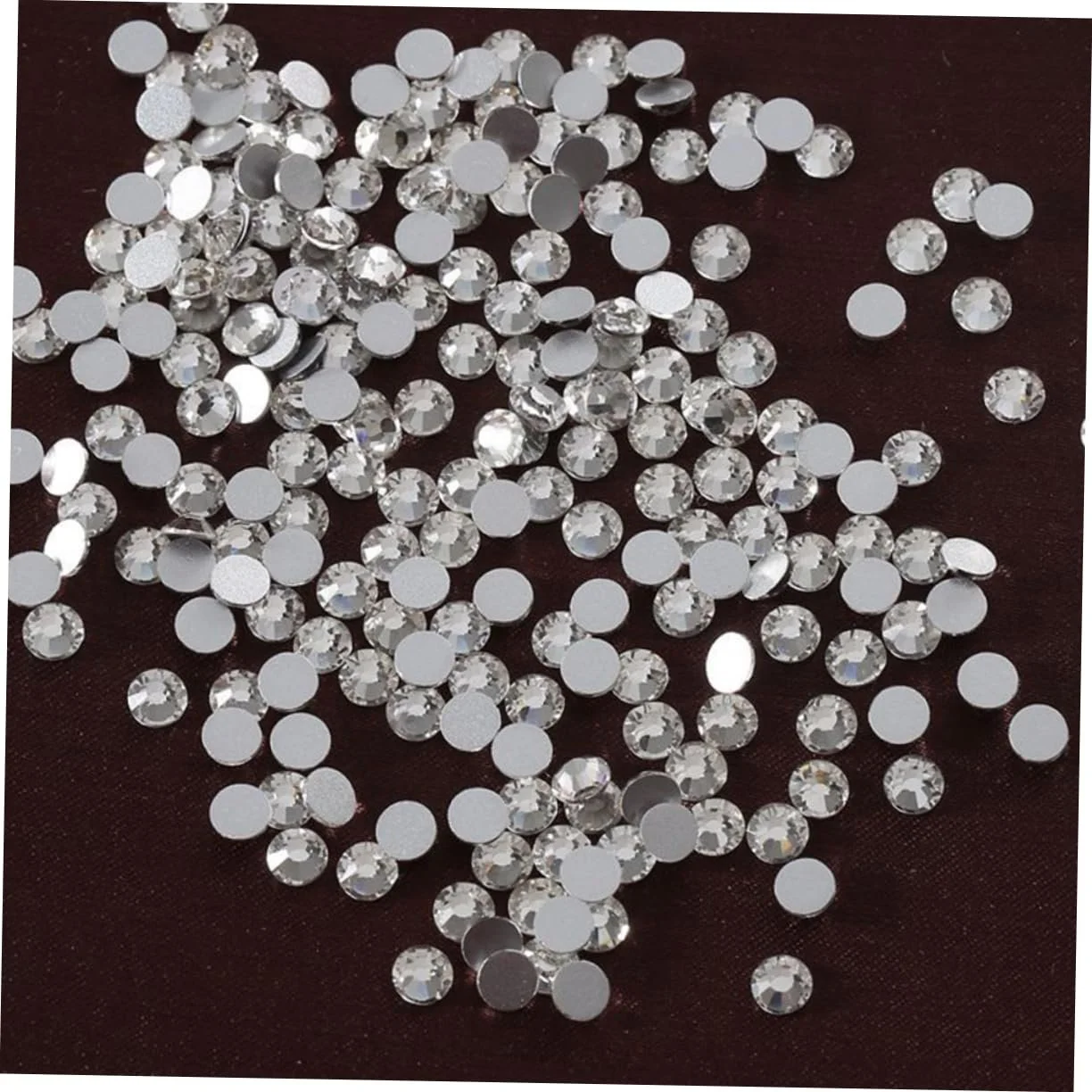 Стрази NUOBESTY Прозорі стрази Перламутрові скляні самоцвіти Круглий набір з 72 штук, фото №4