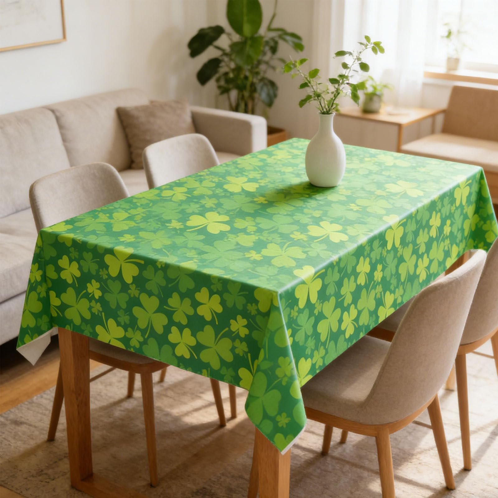 Скатертина St Patricks Day Shamrock Зелена 137 x 274 см, фото №7